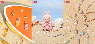 【泡泡瑪特】曬曬夏日系列火熱上新，MOKOKO首款長掛鍊搪膠吊卡甜美登場！